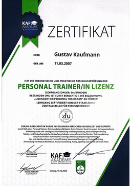 Personal Trainer/in Lizenz